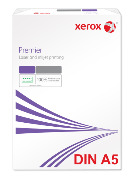 Xerox PREMIER Kopierpapier, 80 g/m² - DIN A5 (148 x 210 mm) (Palette = 240.000 Blatt)