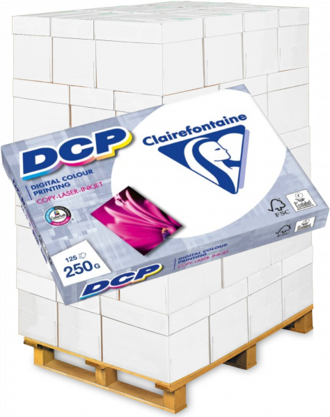 Clairefontaine DCP Farblaserpapier 1857C, 250 g/m², DIN A4 - Palette = 25.000 Blatt