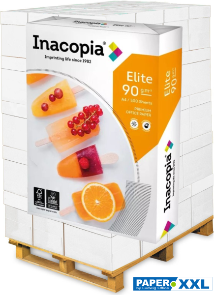 inacopia ELITE Kopierpapier FSC, 90 g/m², DIN A4 - Palette = 80.000 Blatt