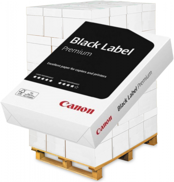 Canon BLACK Label PREMIUM, FSC Kopierpapier, A4, 80 g/m² - Palette = 100.000 Blatt