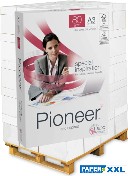 PIONEER special inspiration, Premium Kopierpapier, FSC, 80 g/m², DIN A3 - Palette = 50.000 Blatt