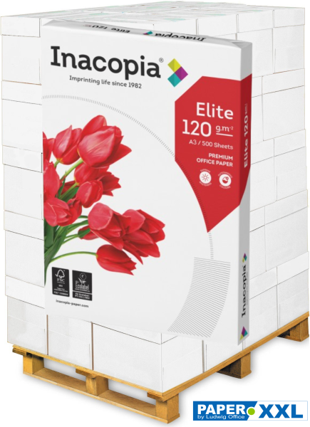 inacopia ELITE Kopierpapier FSC, 120 g/m², DIN A3 - Palette = 40.000 Blatt