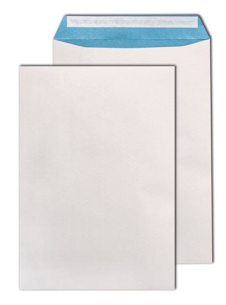 Ormypack-Versandtaschen, weiß/blau 135 g DIN B4 (250 x 353mm) reißfest, fadenverstärkt
