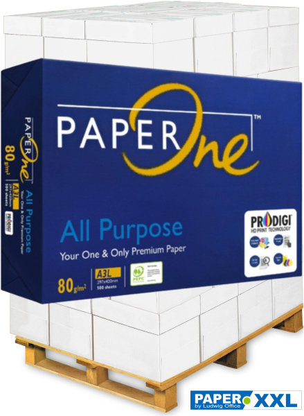 PaperOne ALL PURPOSE PEFC Kopierpapier, 80 g/m², A3 - Palette = 50.000 Blatt