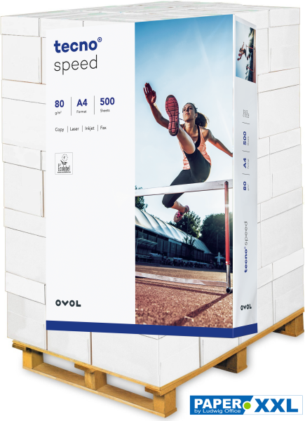 tecno SPEED Kopierpapier, 80 g/m², DIN A4 - Palette = 100.000 Blatt