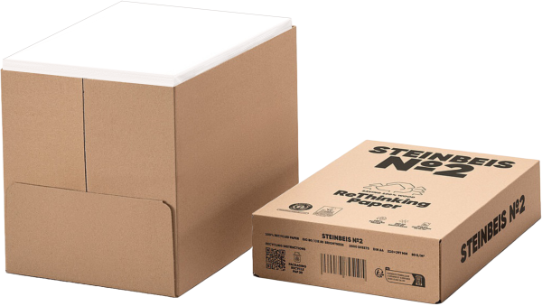 Steinbeis No.2 Recyclingpapier / Kopierpapier, 80 g/m², DIN A4, UNGERIEST - 2.500 Blatt in Speedbox