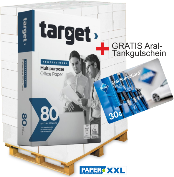 target PROFESSIONAL Multipurpose Kopierpapier, FSC, 80 g/m², DIN A4 - Palette = 100.000 Blatt