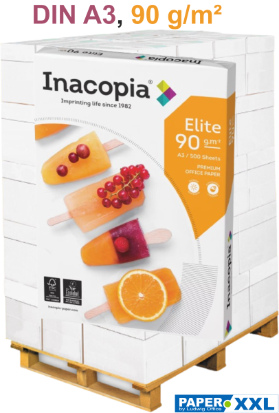 inacopia ELITE Kopierpapier FSC, 90 g/m², DIN A4 - Palette = 80.000 Blatt