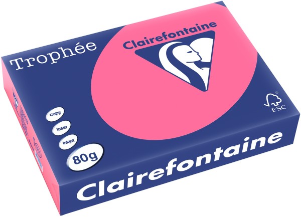Clairefontaine Trophée, farbiges Kopierpapier, EOSIN 1771PC, 80 g/m², DIN A4