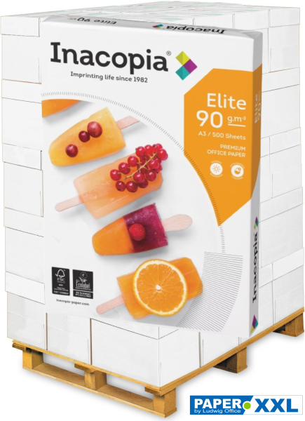 inacopia ELITE Kopierpapier FSC, 90 g/m², DIN A3 - Palette = 40.000 Blatt