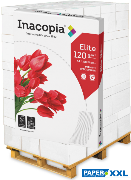 inacopia ELITE Kopierpapier FSC, 120 g/m², DIN A4 - Palette = 80.000 Blatt