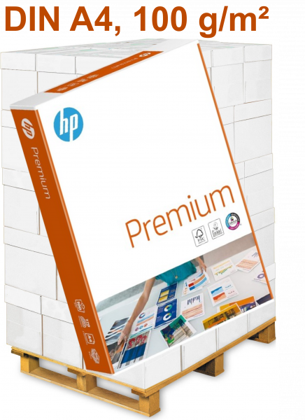 HP PREMIUM CHP854 Kopierpapier, 100 g/m², DIN A4 - Palette = 120.000 Blatt