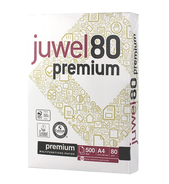 Juwel 80 Premium PEFC Kopierpapier, 80 g/m², A3 (297 x 420 mm)