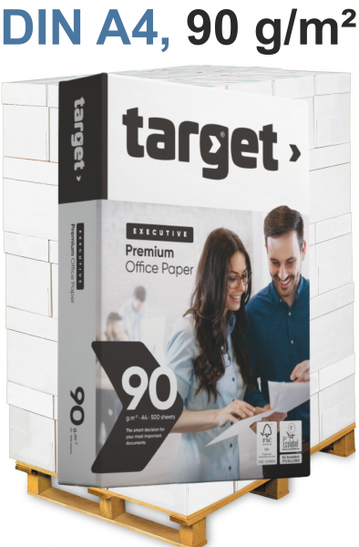 target EXECUTIVE Premium Kopierpapier, FSC, 90 g/m², DIN A4 - Palette = 100.000 Blatt