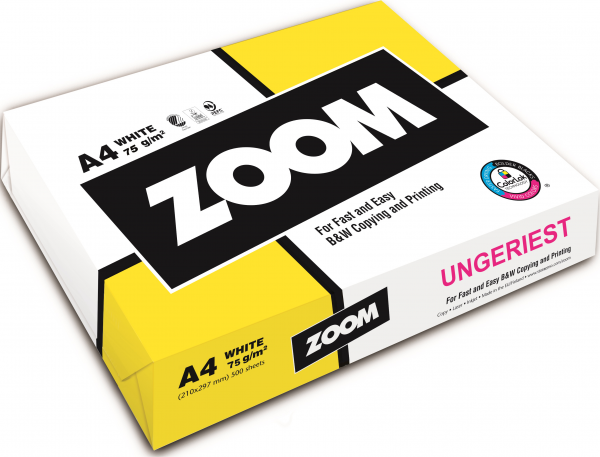 Zoom Kopierpapier UNGERIEST, 80 g/m², A4, PEFC - 2.500 Blatt in der Maxibox