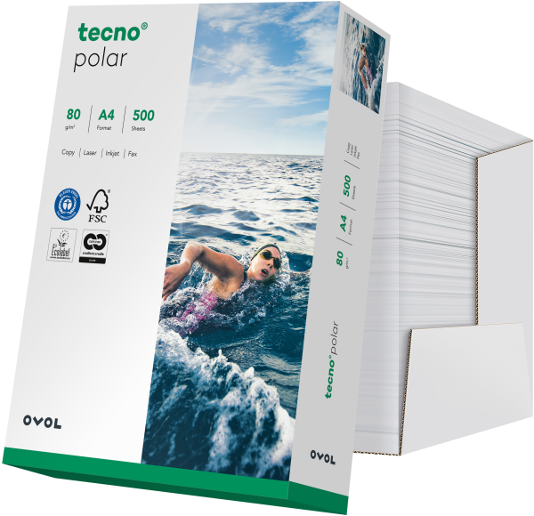 tecno POLAR Recyclingpapier, Kopierpapier, 80 g/m², DIN A4, SPEEDBOX