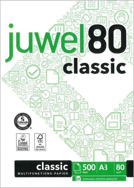 Juwel 80 CLASSIC Kopierpapier, 80 g/m², DIN A3, FSC
