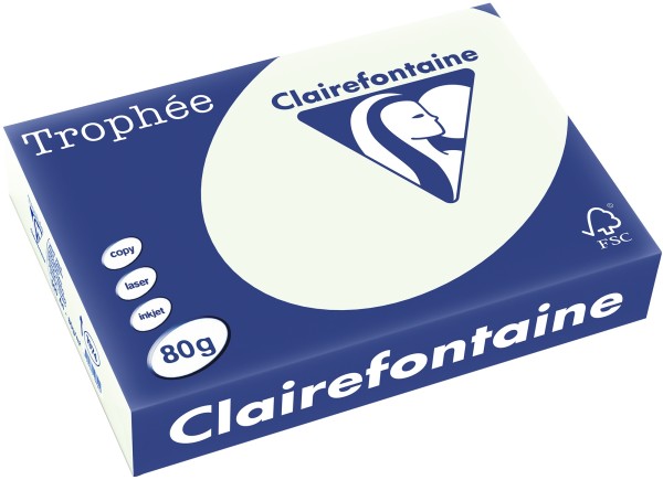 Clairefontaine Trophée, farbiges Kopierpapier, LINDGRÜN 1974PC, 80 g/m², DIN A4