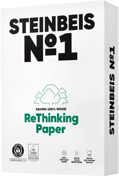 Steinbeis No.1 Recyclingpapier / Kopierpapier, 80 g/m², DIN A3 - vormals ClassicWhite