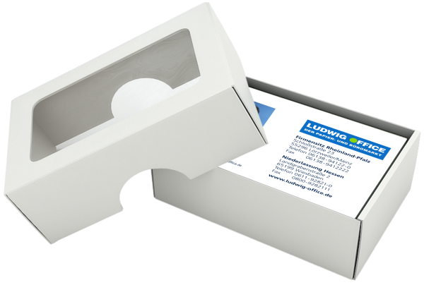 Visitenkartenboxen WEISS 90 x 58 x 30 mm