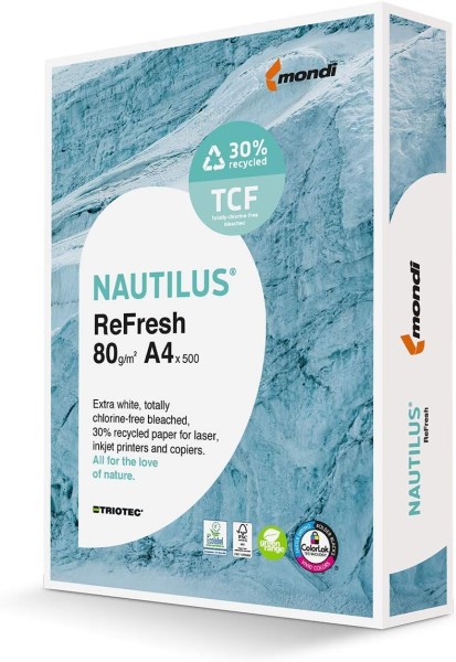 Nautilus ReFresh Recyclingpapier / Kopierpapier, 80 g/m², DIN A4