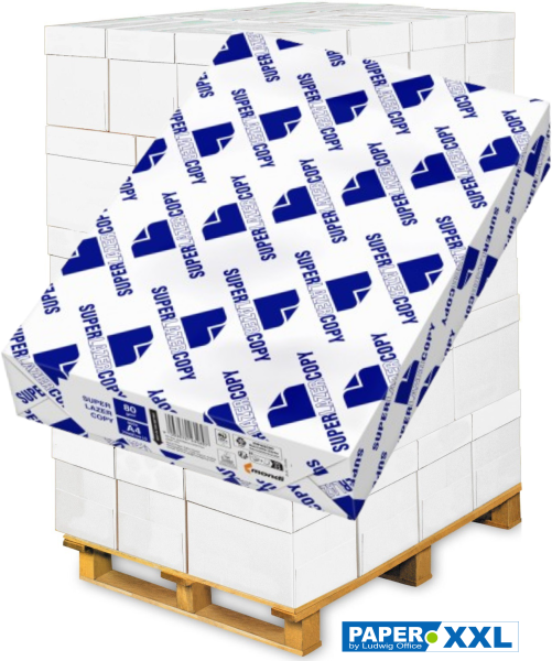 Super Lazer Copy / SuperLazer Copy Kopierpapier, 80 g/m², DIN A4, - Palette = 100.000 Blatt