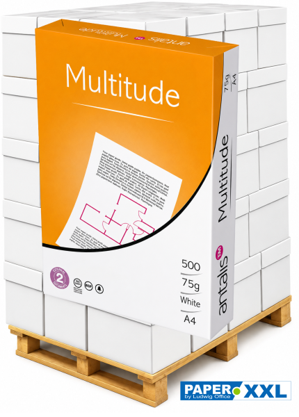 MULTITUDE Kopierpapier, 75 g/m², DIN A4 - Palette = 100.000 Blatt