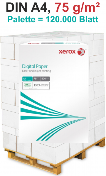 Xerox DIGITAL + PAPER FW 003R98694 Kopierpapier, 75 g/m², DIN A4 - Palette = 120.000 Blatt