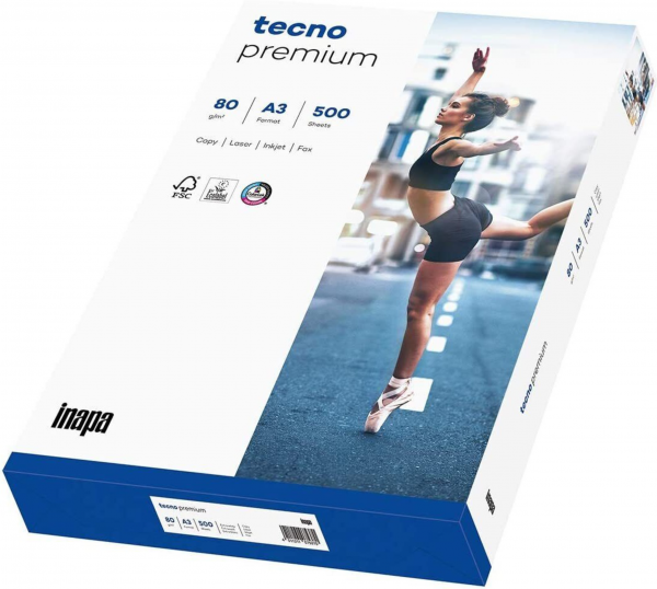 inapa tecno PREMIUM Kopierpapier, 80 g/m², DIN A3