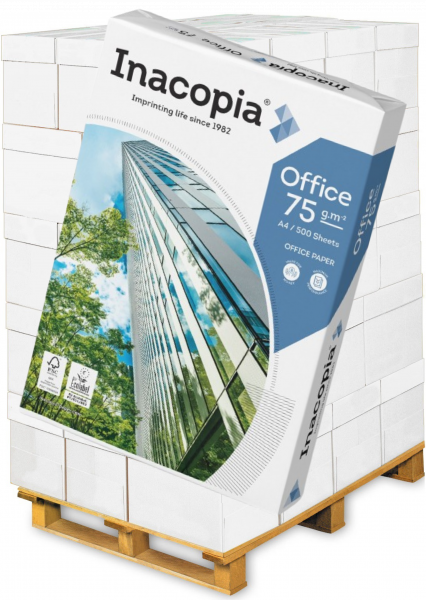 inacopia OFFICE Kopierpapier FSC, 75 g/m², DIN A4 - Palette = 100.000 Blatt