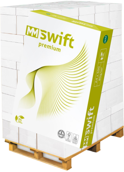 MM Swift PREMIUM Kopierpapier FSC, 80 g/m², DIN A4 - Palette = 100.000 Blatt