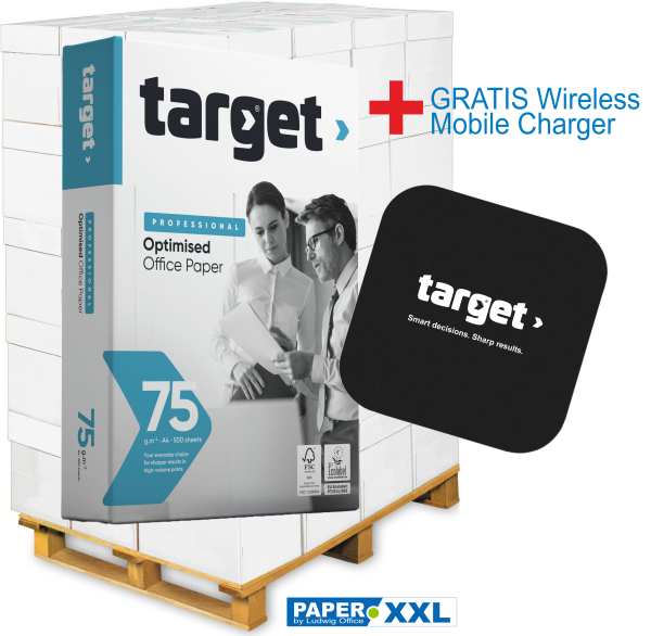 target PROFESSIONAL optimised Kopierpapier, FSC, 75 g/m², DIN A4 - Palette = 100.000 Blatt