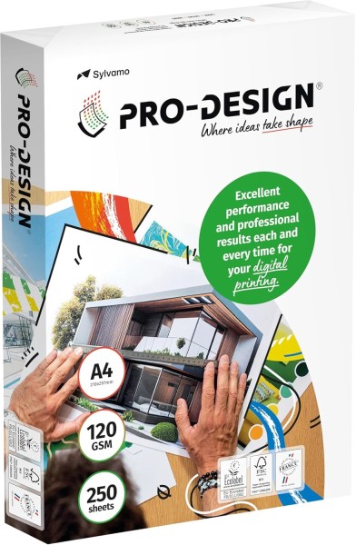 PRO-DESIGN Kopierpapier / Farblaserpapier , 120 g/m², DIN A4
