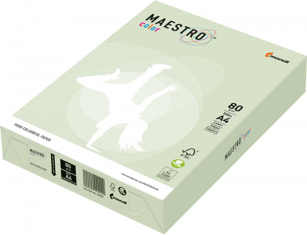 Maestro Color Pastell GRÜN farbiges Kopierpapier, 80 g/m², DIN A4