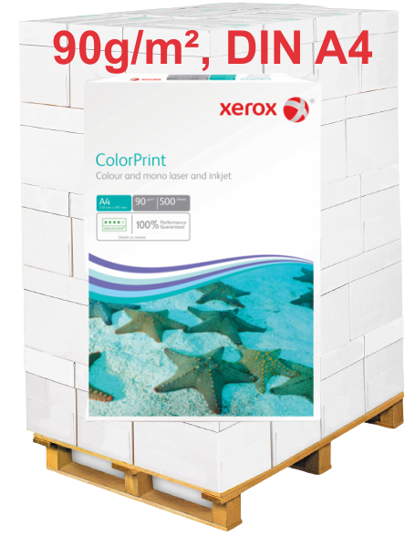 Xerox ColorPrint Kopierpapier, 90 g/m², DIN A4 (003R95254) - Palette = 100.000 Blatt