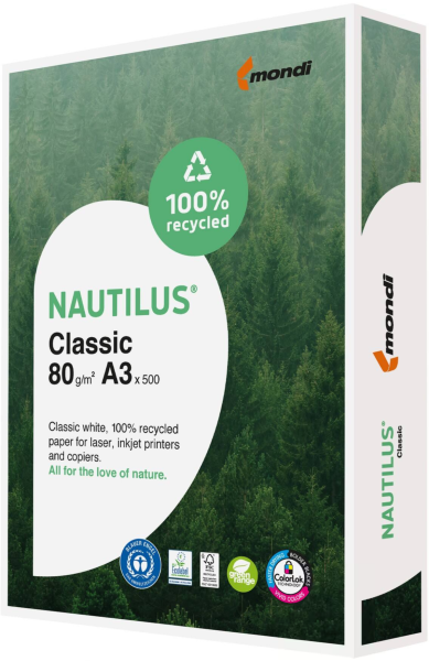 Nautilus CLASSIC Kopierpapier, 80 g/m², DIN A3