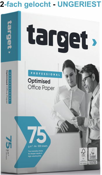 target PROFESSIONAL Kopierpapier 75 g/m², DIN A4, 2-fach GELOCHT - UNGERIEST