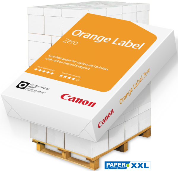 Canon ORANGE Label ZERO, FSC Kopierpapier, A4, 80 g/m² - CO₂-neutral - Palette = 100.000 Blatt