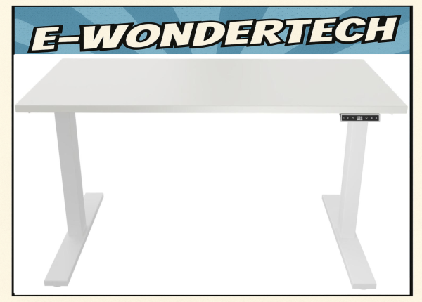 Bisley "E-WonderTech" - Sitz-Steh-Tisch, 160x80cm, elektr., verkehrsweiß / weiß - teilmontiert