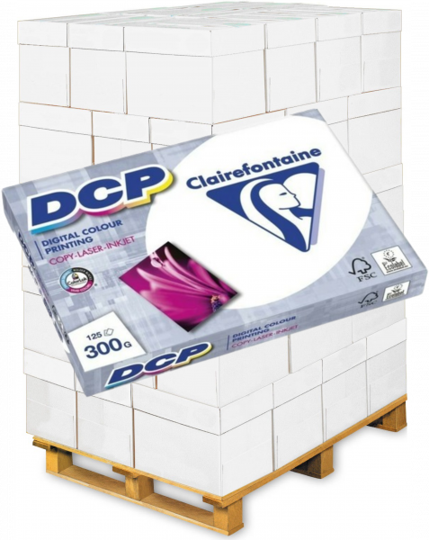 Clairefontaine DCP Farblaserpapier 3801C, 300 g/m², DIN A4 - Palette = 25.000 Blatt