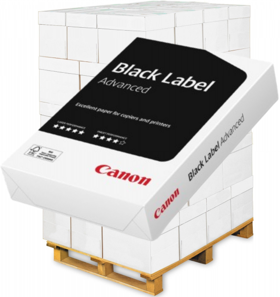 Canon BLACK Label ADVANCED, FSC Kopierpapier, A4, 80 g/m² - Palette = 100.000 Blatt