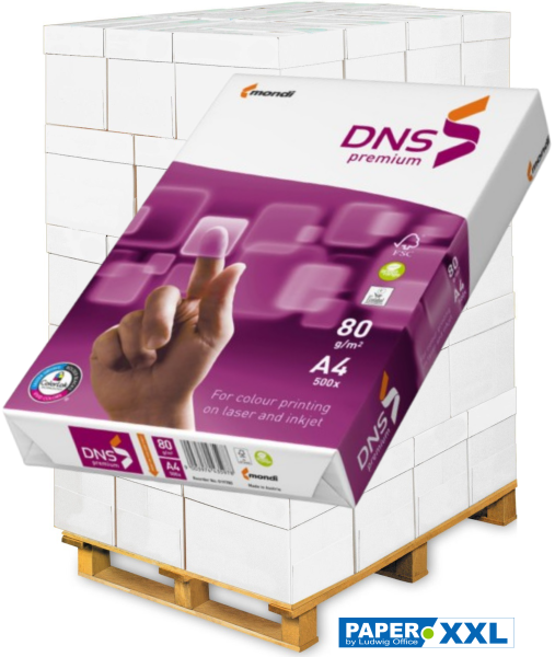 mondi DNS® Premium Kopierpapier, 80 g/m², DIN A4 - Palette = 100.000 Blatt