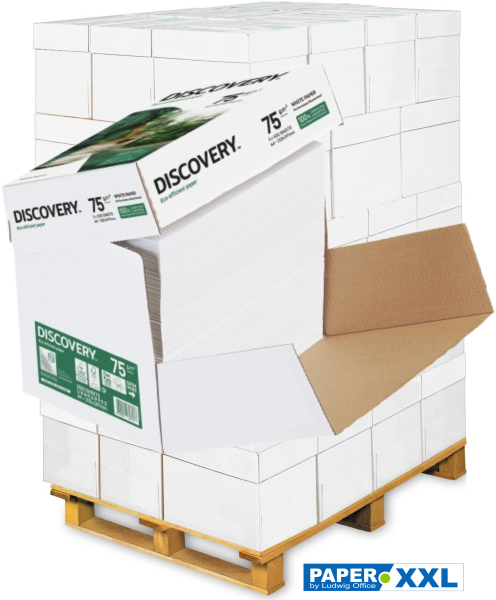 Discovery Kopierpapier UNGERIEST, 75 g/m², A4 - 2.500 Blatt in der MAXIBOX - Palette = 100.000 Blatt