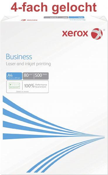 Xerox BUSINESS 003R91823 Kopierpapier, 80 g/m², DIN A4 - 4-fach GELOCHT