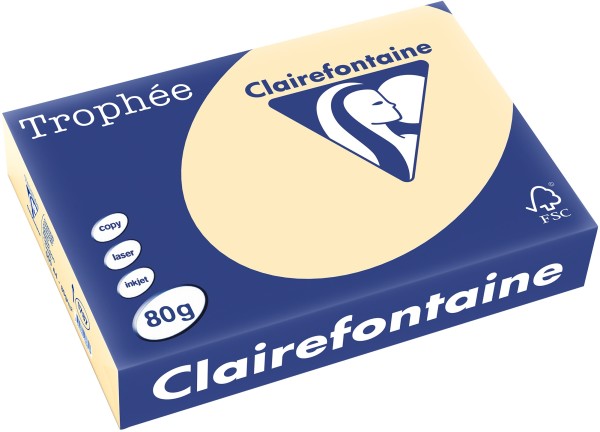 Clairefontaine Trophée, farbiges Kopierpapier, CHAMOIS 1787PC, 80 g/m², DIN A4