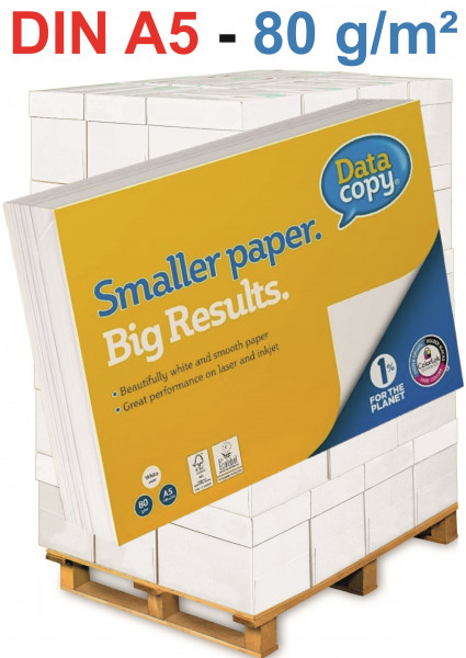 Data COPY Kopierpapier FSC, 80 g/m², DIN A5 - Palette = 200.000 Blatt