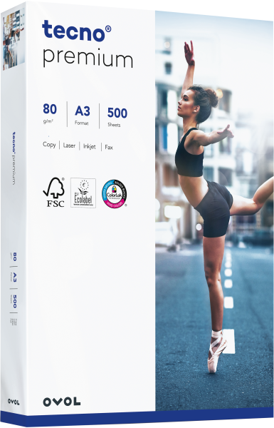 tecno PREMIUM Kopierpapier, 80 g/m², DIN A3