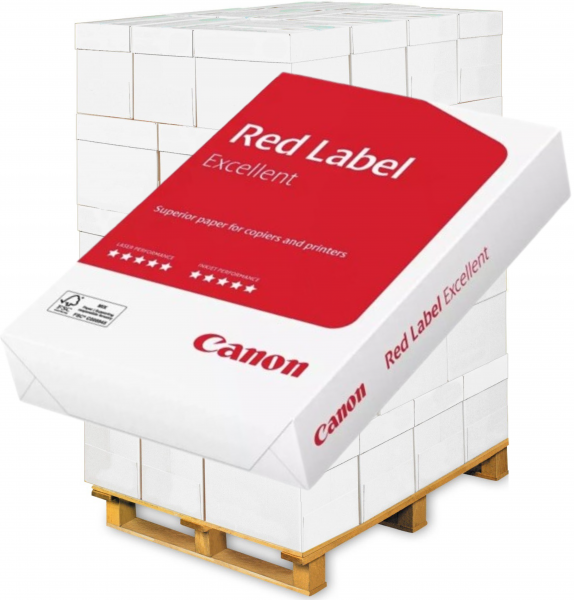 Canon RED Label EXCELLENT Kopierpapier, A4, 80 g/m² - Palette = 100.000 Blatt