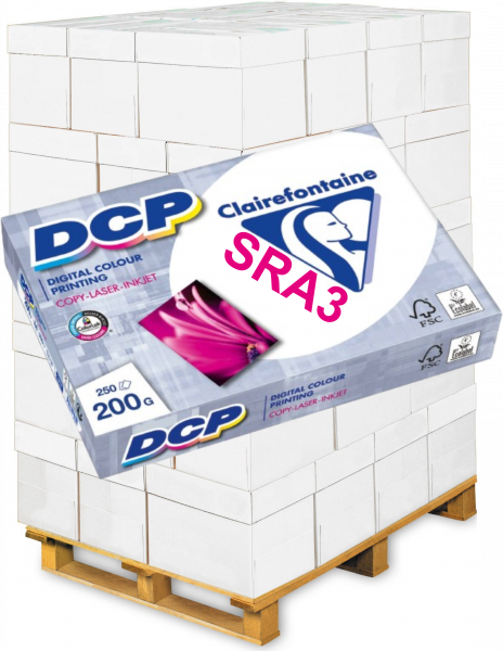 Clairefontaine DCP Farblaserpapier 3809C, 200 g/m², SRA3 BB - Palette = 20.000 Blatt