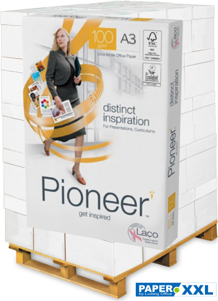 PIONEER Distinct Inspiration - Premium Kopierpapier, FSC, 100 g/m², DIN A3 - Palette = 40.000 Blatt